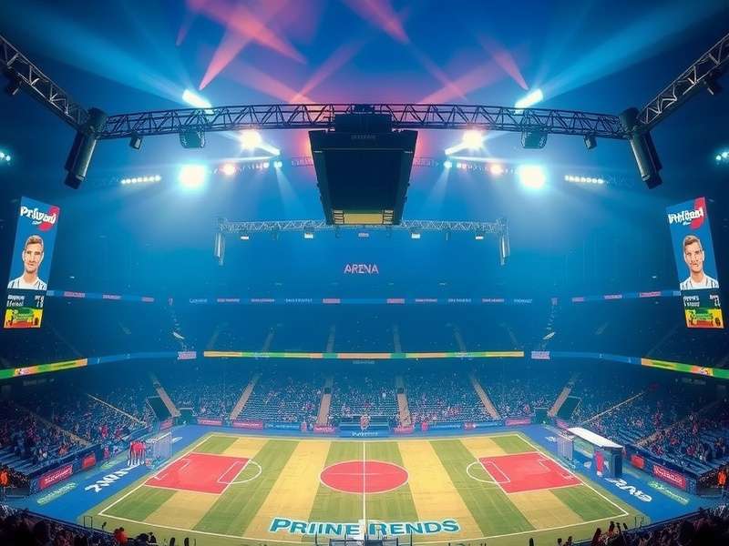 Modern exterior view of LDLC Arena Lyon with its distinctive architecture