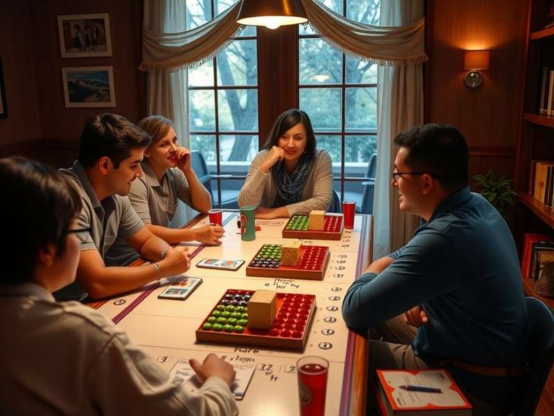 Diverse group of friends playing board games online via Board Game Arena