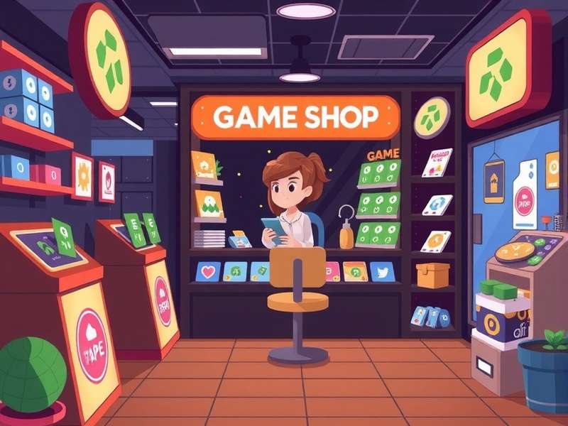 Colorful collection of modern board games on a shelf