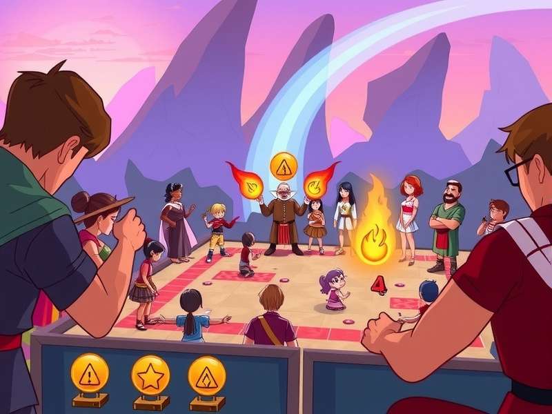 A group of friends playing board games online via laptops and tablets