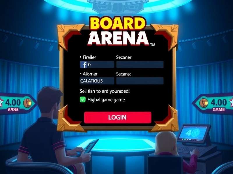 Board Game Arena login screen showing online board games interface