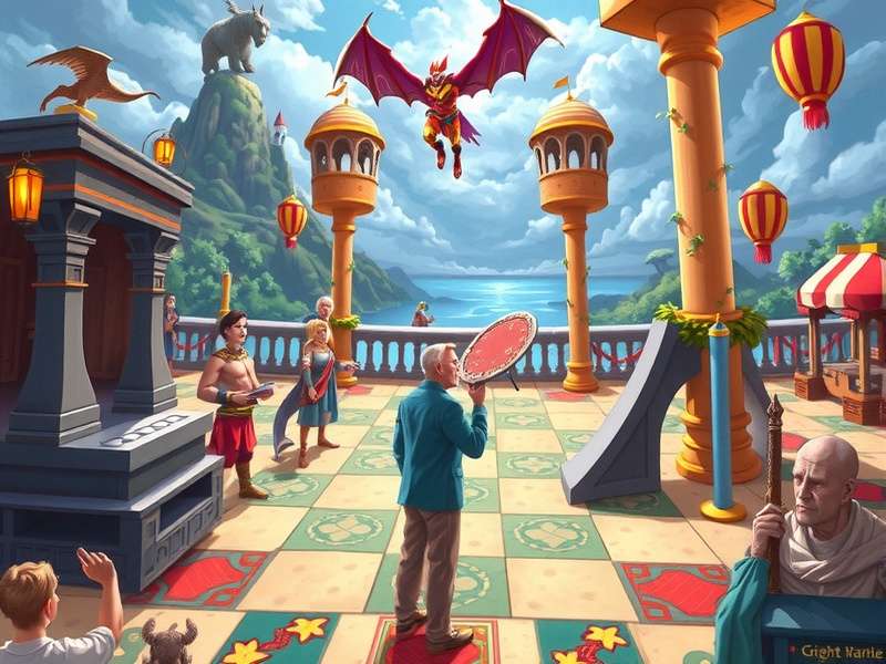 Board Game Arena gaming setup with multiple games on table