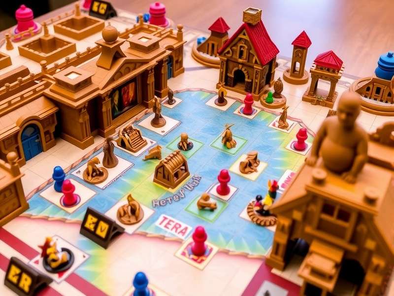 Digital game board of Terra Mystica on Board Game Arena platform showing factions and terrain