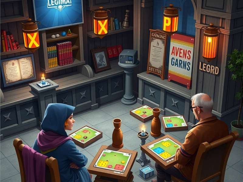 A diverse group of friends playing digital board games online on laptops and tablets, smiling