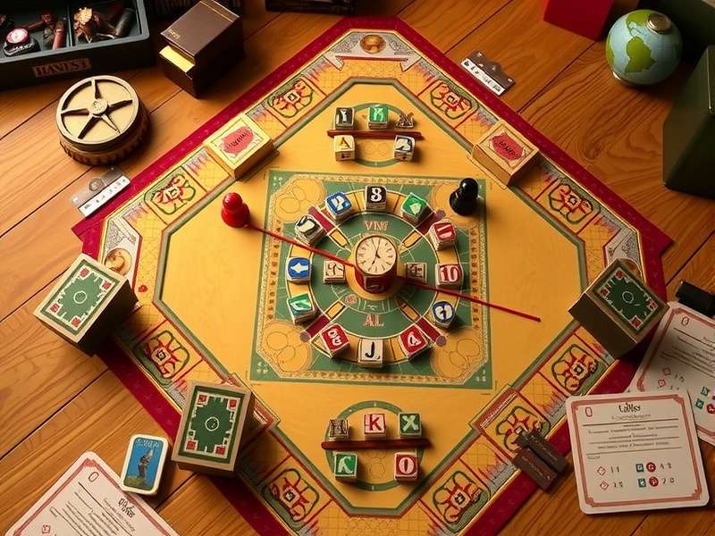 A diverse group of players enjoying board games around a wooden table, representing the Board Game Arena community